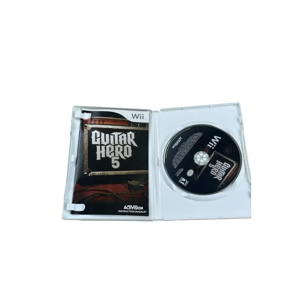 Guitar Hero 5 (Nintendo Wii, 2009) CIB Complete W/ Manual Tested Works